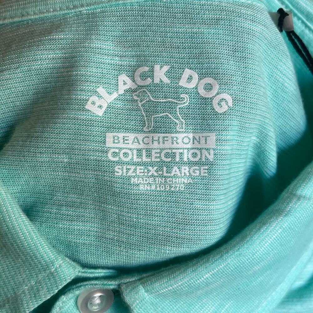 NWT The Black Dog Beachfront Collection Slub Polo XL Seafoam Preppy Coastal $64 - Picture 4 of 6